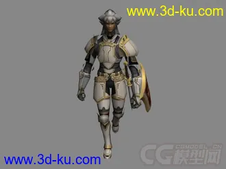 3D打印模型角色 拿盾战士的图片