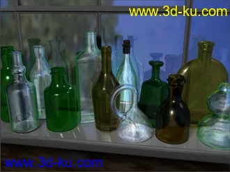 3D打印模型漂亮的一组玻璃杯子的图片