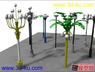 3D打印模型自己做的路灯，11个，用得着的拿去的图片