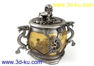 3D打印模型中式香薰炉 锅炉 罐子的图片