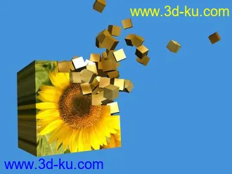 3D打印模型做了一个粒子汇聚动画的图片