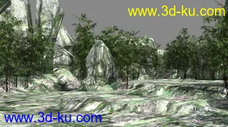 3D打印模型竹林外加周边山的图片