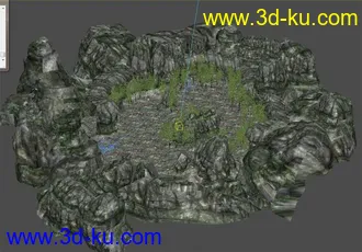 3D打印模型竹林外加周边山的图片