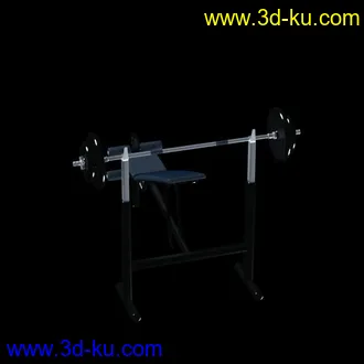 3D打印模型卧推杠铃的图片