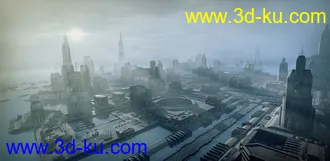 3D打印模型大师级科幻元素建筑合集第三部，科幻城市未来城市建筑部件，包括一些地面和水边部件的图片