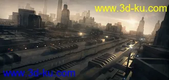 3D打印模型大师级科幻元素建筑合集第三部，科幻城市未来城市建筑部件，包括一些地面和水边部件的图片