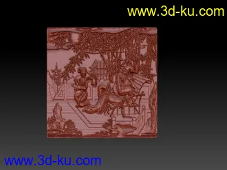 3D打印模型zbrush,古代人物浮雕的图片