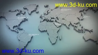 3D打印模型影视企业宣传片 精致分割地图  附赠精致小球渲染的图片