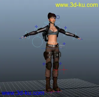 女人模型材质加绑定的图片