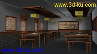3D打印模型火锅店 简模的图片