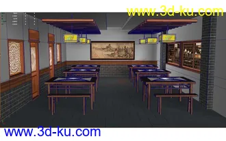 3D打印模型火锅店 简模的图片