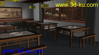 3D打印模型火锅店 简模的图片