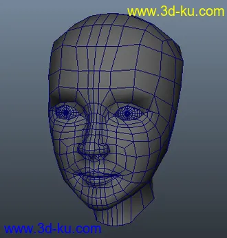 3D打印模型简单的人头简模~新手的图片