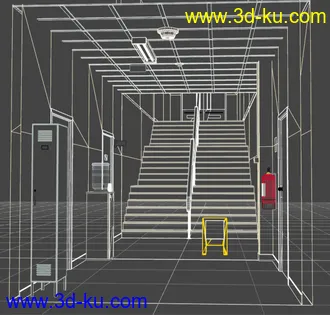 3D打印模型室内走廊的图片
