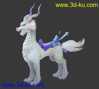 3D打印模型（神兽）雪麒麟——贴图很美的图片