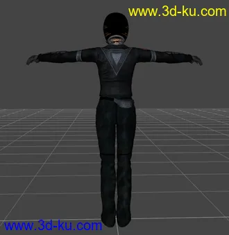 一个玩机车的女人3d模型的图片