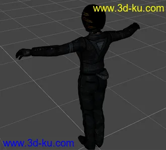 一个玩机车的女人3d模型的图片