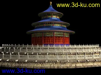 天坛模型 古建 免费下载 带完整贴图的图片