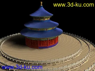 天坛模型 古建 免费下载 带完整贴图的图片