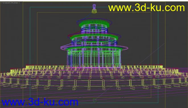 天坛模型 古建 免费下载 带完整贴图的图片3