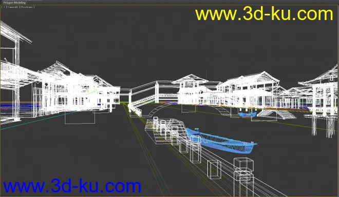 古建 水景练习用 免费 完整场景模型的图片2