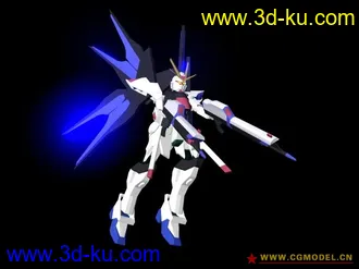 3D打印模型高达 自由 自己做的 新手的图片