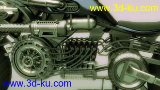 3D打印模型黄金摩托车的图片