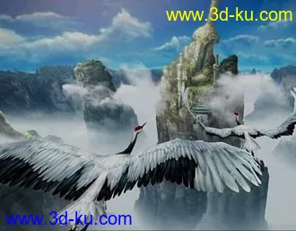 3D打印模型大翅膀仙鹤的图片