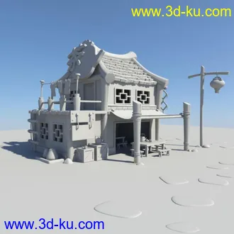 3D打印模型茶屋的图片