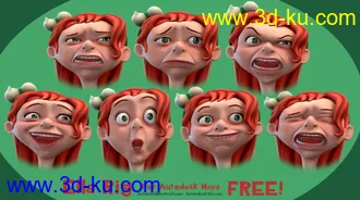 3D打印模型不错的国外卡通角色EllaRig_v0.2的图片