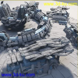 3D打印模型科幻之城的图片