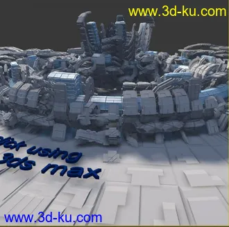 3D打印模型科幻之城的图片