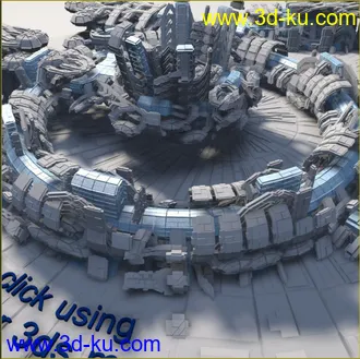 3D打印模型科幻之城的图片