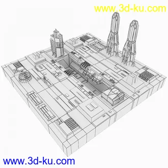 3D打印模型未来机械都市的图片