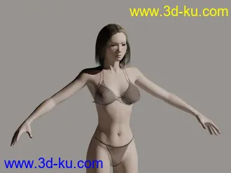 3D打印模型漂亮的女孩 - 免费--用于实验--3D遗传的图片