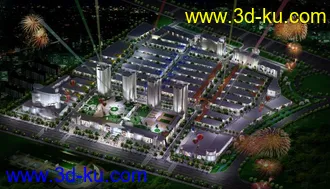 3D打印模型城市夜景的图片
