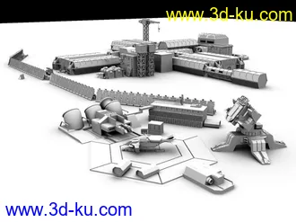 3D打印模型哈德利工业区的图片