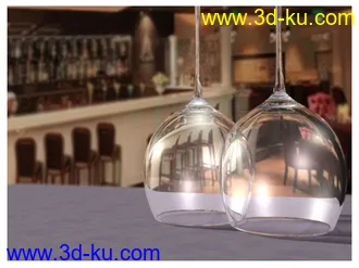 酒杯  高脚杯 材质  灯光  渲染  酒吧 模型  写真的图片