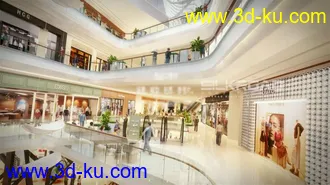 3dmax全模型建筑动画场景 商场镜头特写的图片