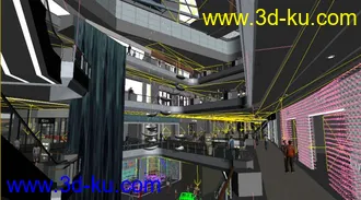 3dmax全模型建筑动画场景 商场镜头特写的图片