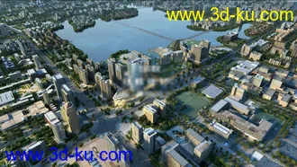 3dmax全模型建筑动画场景 商业鸟瞰镜头的图片