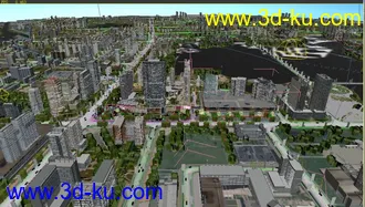 3dmax全模型建筑动画场景 商业鸟瞰镜头的图片