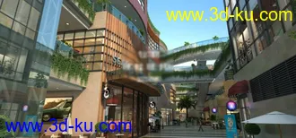 3dmax全模型建筑动画场景 商业镜头特写场景的图片