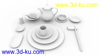 3D打印模型精品餐具一套要的拿走！~的图片