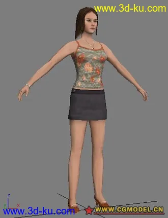 3D打印模型real woman(骨骼、蒙皮、动画系统)的图片