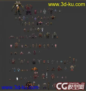 3D打印模型斗战神NPC全集的图片