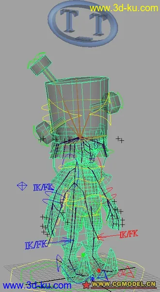 3D打印模型自己绑定的  请高手指教的图片
