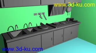 3D打印模型一厨一卧    灯光打的不给力  见谅的图片