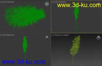 3D打印模型竹子 有贴图材质 带UV的图片