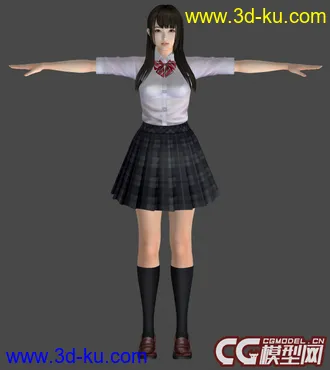 3D打印模型校服妹子的图片